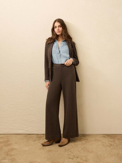 Fahertybrand Inlet Knit Tweed Trouser - Woodland Herringbone