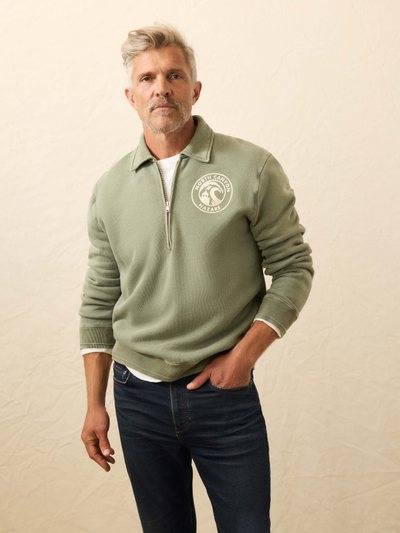 Fahertybrand Winter Swell Quarter Zip - Mavericks Olive