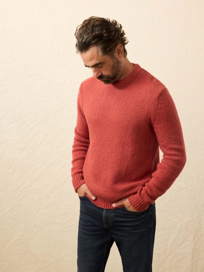 Fahertybrand Heirloom Crewneck Sweater - Eclipse Red