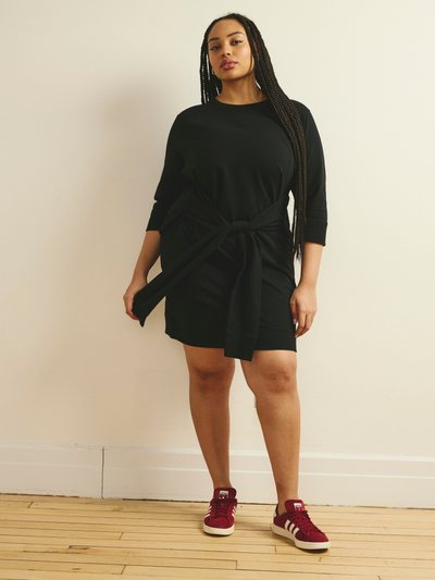 Universalstandard Misa Tie Sweatshirt Dress - Black