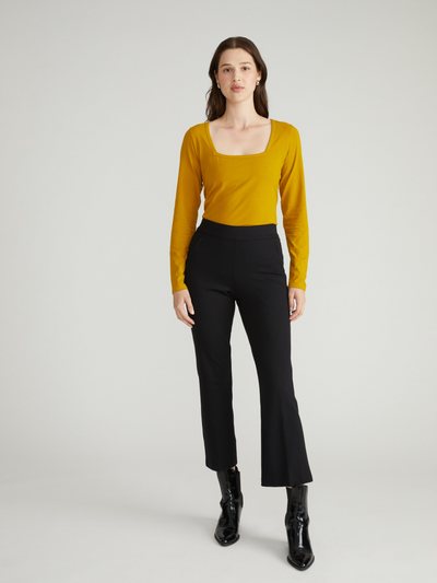 Universalstandard Long Sleeve Square Neck Tee - Mustard