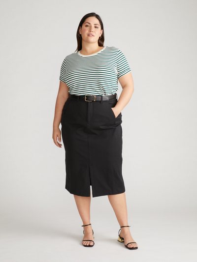 Universal Standard Tee Rex - Bone/Botanic Stripe