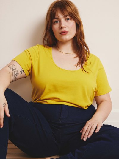 Universalstandard Scoop Neck Tee - Yellow