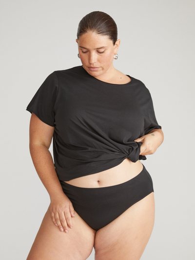 Universalstandard Pima Cotton Mid Rise Bikini - Black