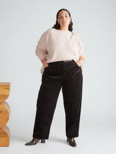 Universalstandard Cassidy High Rise Straight Corduroy Pants - Espresso