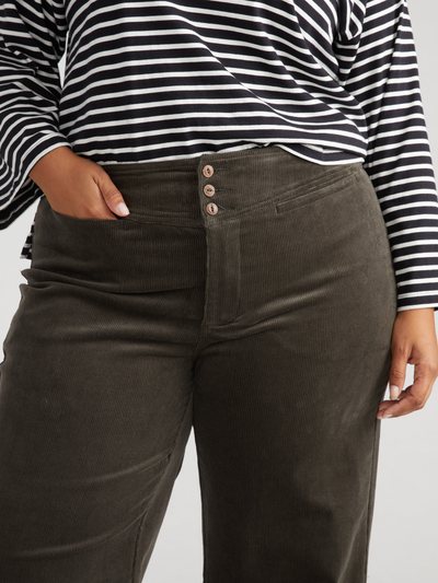 Universalstandard Charlie High Rise Sailor Cords - Nori