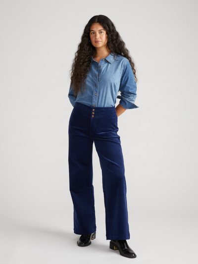 Universalstandard Charlie High Rise Sailor Cords - Inky Blue