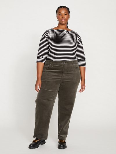 Universalstandard Cassidy High Rise Straight Corduroy Pants - Nori