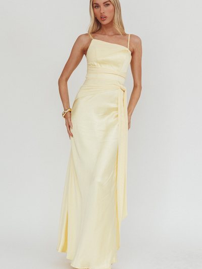 Selfieleslie Wysandra Knot Detail Maxi Dress Butter