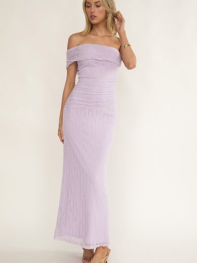 Selfieleslie Gala One-Shoulder Textured Maxi Dress Lilac