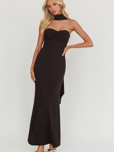 Selfieleslie Of The Night Twist Bust Maxi Dress Black