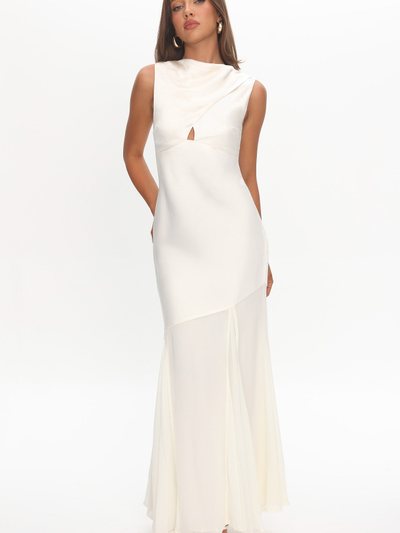 Selfieleslie Meliza Keyhole Bust Maxi Dress Oyster