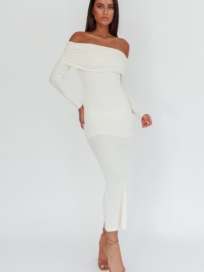 Selfieleslie Juju Off-Shoulder Maxi Dress White