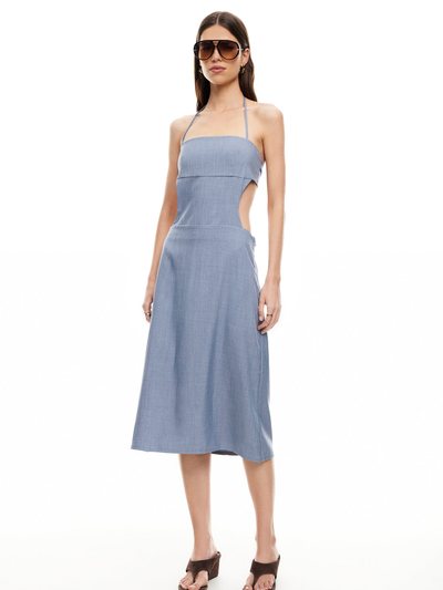 Lionessfashion MOONLIT MIDI DRESS - SLATE BLUE