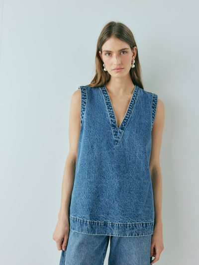 Vergegirl Muni Denim Tunic Top Blue