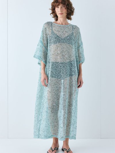 Vergegirl Ivette Sequin Midi Dress Aqua