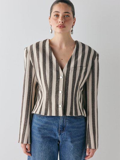 Vergegirl Nerida Blazer Charcoal Stripe