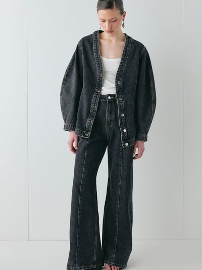 Vergegirl Vivien Denim Jacket Washed Black