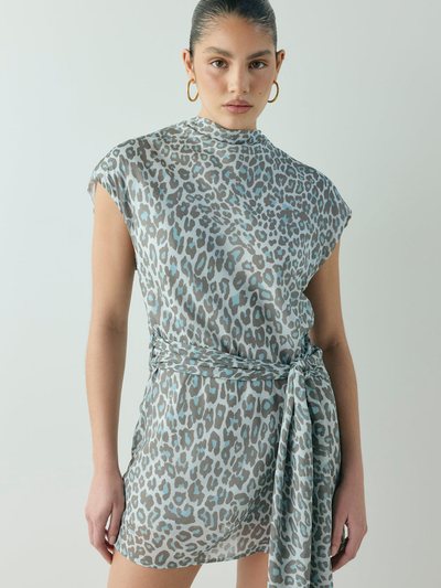 Vergegirl Nuri Mini Dress Blue Leopard