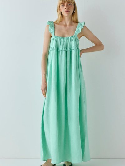 Vergegirl Rossana Linen Maxi Dress Aqua