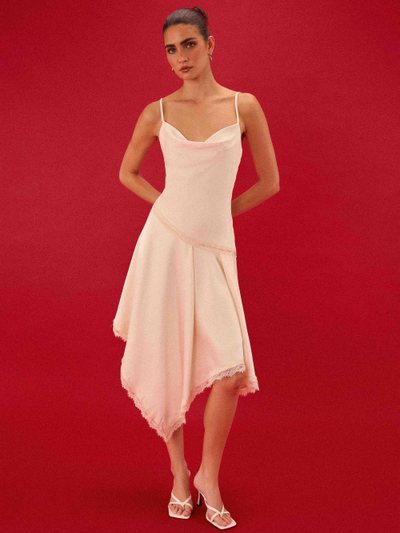 Peppermayo Cleosa Asymmetrical Midi Dress - Ivory