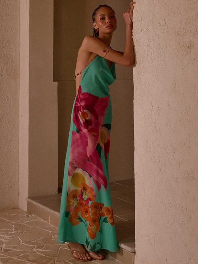 Peppermayo Morning Crush Cowl Maxi Dress - Jungle Bloom
