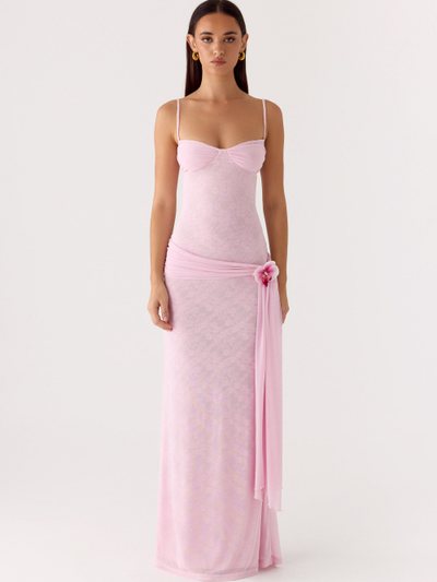 Peppermayo Natty Lace Mesh Maxi Dress - Petal Pink