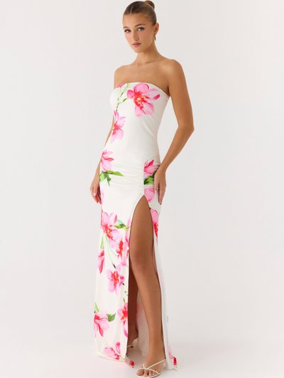 Peppermayo Erivo Strapless Maxi Dress - Ivory Reef