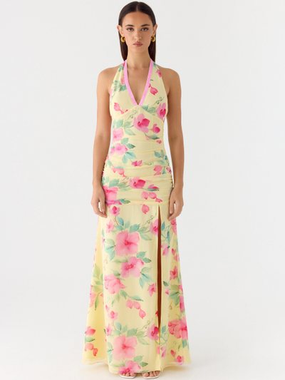 Peppermayo Colada Halter Maxi Dress - Lemon Soleil