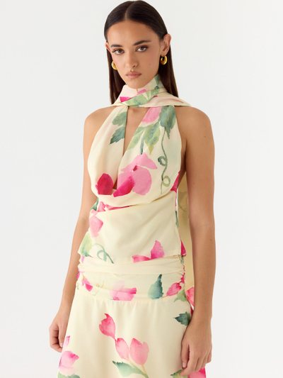 Peppermayo Get Me Halter Backless Top - Lemon Soleil