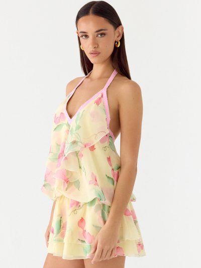 Peppermayo Read Your Mind Mini Dress - Lemon Soleil