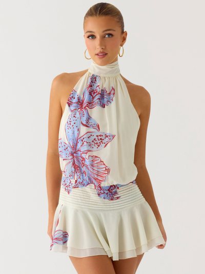 Peppermayo Willow Chiffon Mini Dress - Violet Blossom