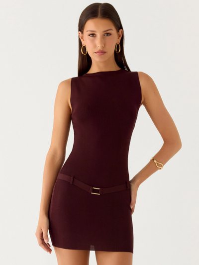 Peppermayo Masterplan Knit Mini Dress - Chocolate