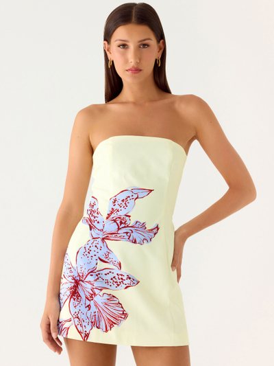 Peppermayo Denby Strapless Mini Dress - Purple Floral
