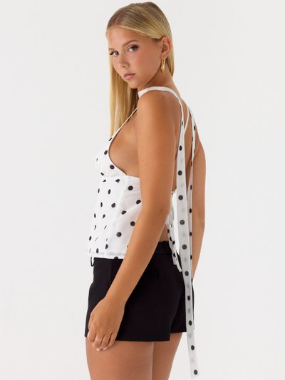 Peppermayo Quiero Backless Top - White Polka Dot
