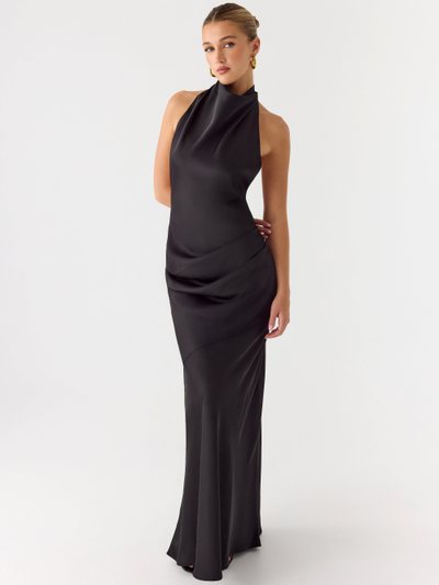 Peppermayo Back To Life Halter Maxi Dress - Black