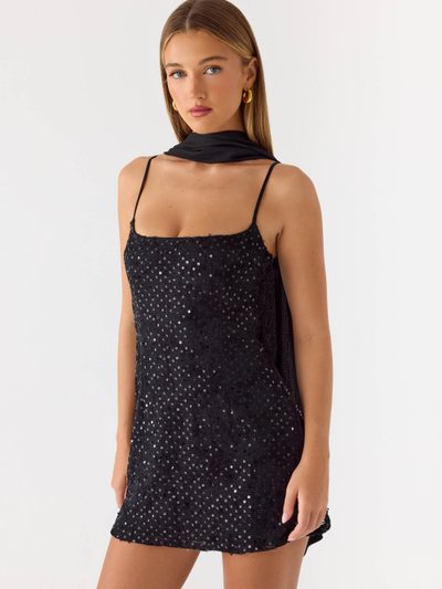 Peppermayo Vision Sequin Mini Dress - Black