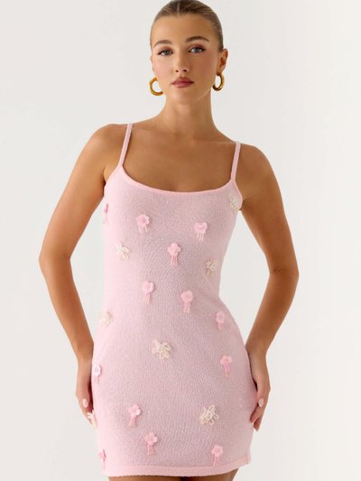 Peppermayo Roa Embellished Knit Mini Dress - Pink