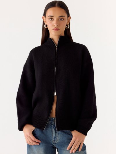 Peppermayo Davy Knit Zip Jacket - Black