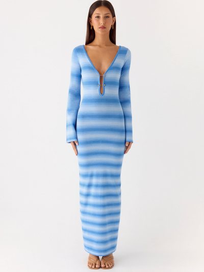 Peppermayo Late Night Calls Knit Maxi Dress - Cerulean