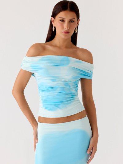 Peppermayo Moka Off Shoulder Top - Blooming Blue