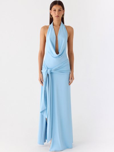 Peppermayo Rowan Ray Cowl Maxi Dress - Blue