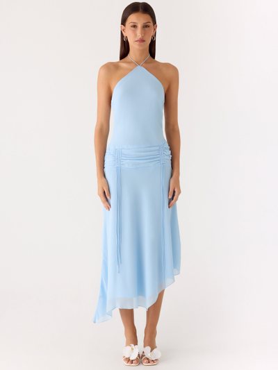 Peppermayo Becerra Chiffon Midi Dress - Blue