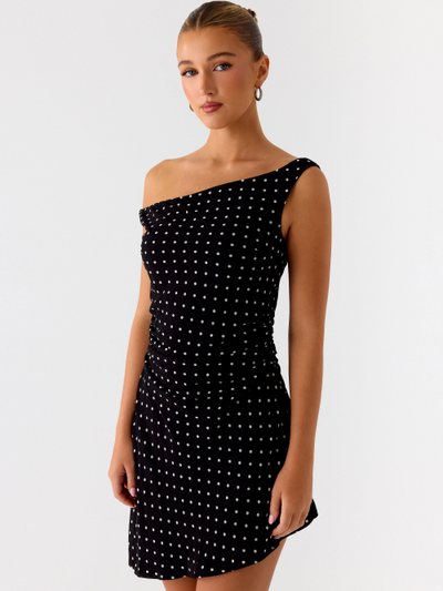 Peppermayo Delusional Mini Dress - Black Polkadot