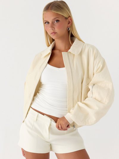 Peppermayo Jameson Bomber Jacket - Ivory