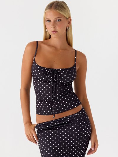 Peppermayo Bending My Rules Top - Black Polkadot