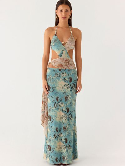 Peppermayo Rebel Beaded Maxi Dress - Aqua Blur