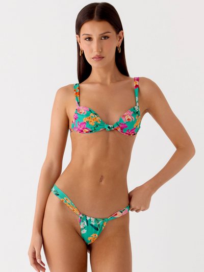 Peppermayo Benedita Knotted Bikini Top - Jungle Bloom