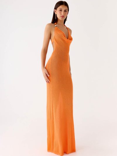Peppermayo Delfina Cowl Knit Maxi Dress - Orange