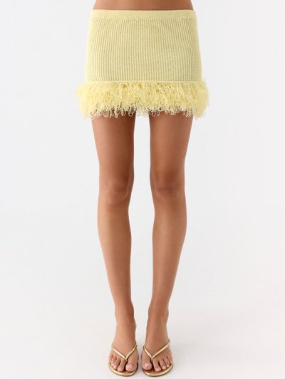 Peppermayo Elyssa Knit Mini Skirt - Lemon